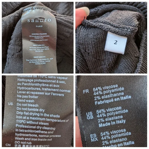 Sandro Black Knit Dress 2 /Medium / US 6 - Picture 10 of 14